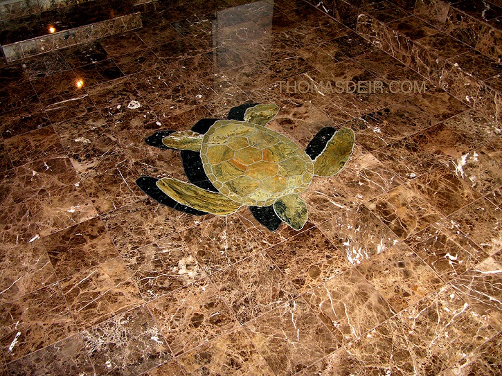 Marble Turtle Floor Mosaic