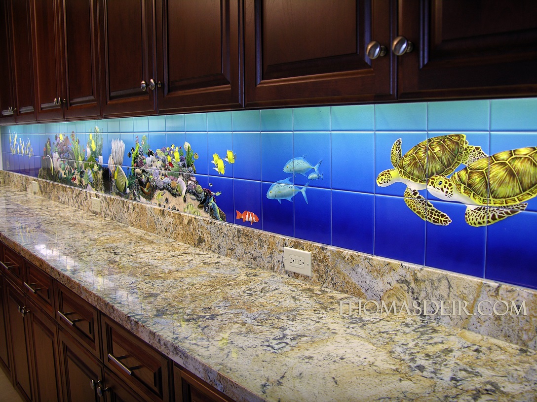 Tile Mural Kitchen Tropical Fish Aquarium