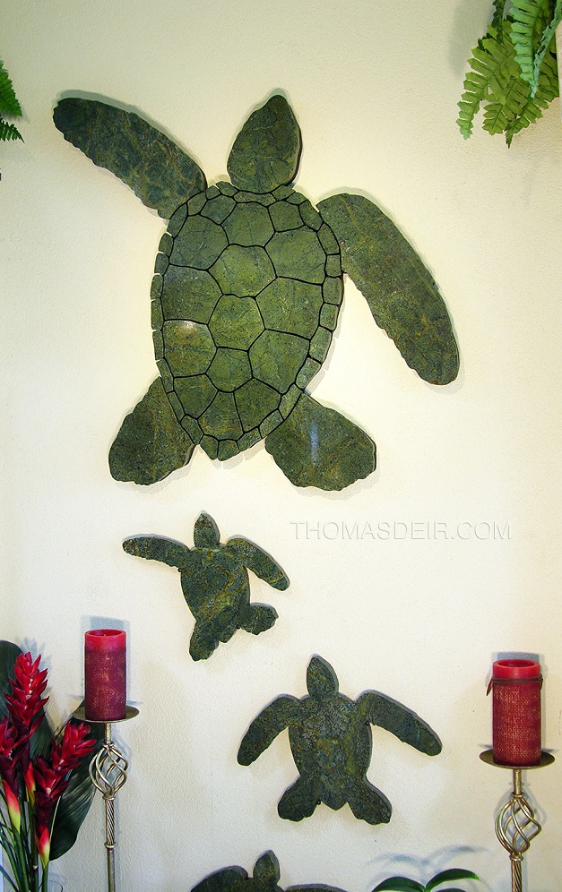 Mosaic Turtle Granite Walk wall art