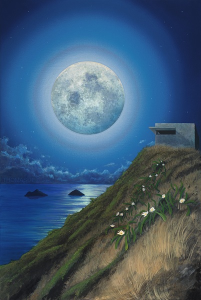 “Lanikai Pillbox Full Moon” giclee