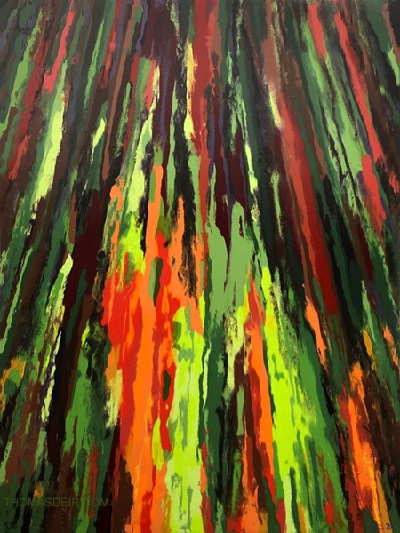 Abstract painting of Eucalyptus bark