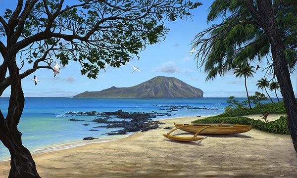 Rabbit Island painting