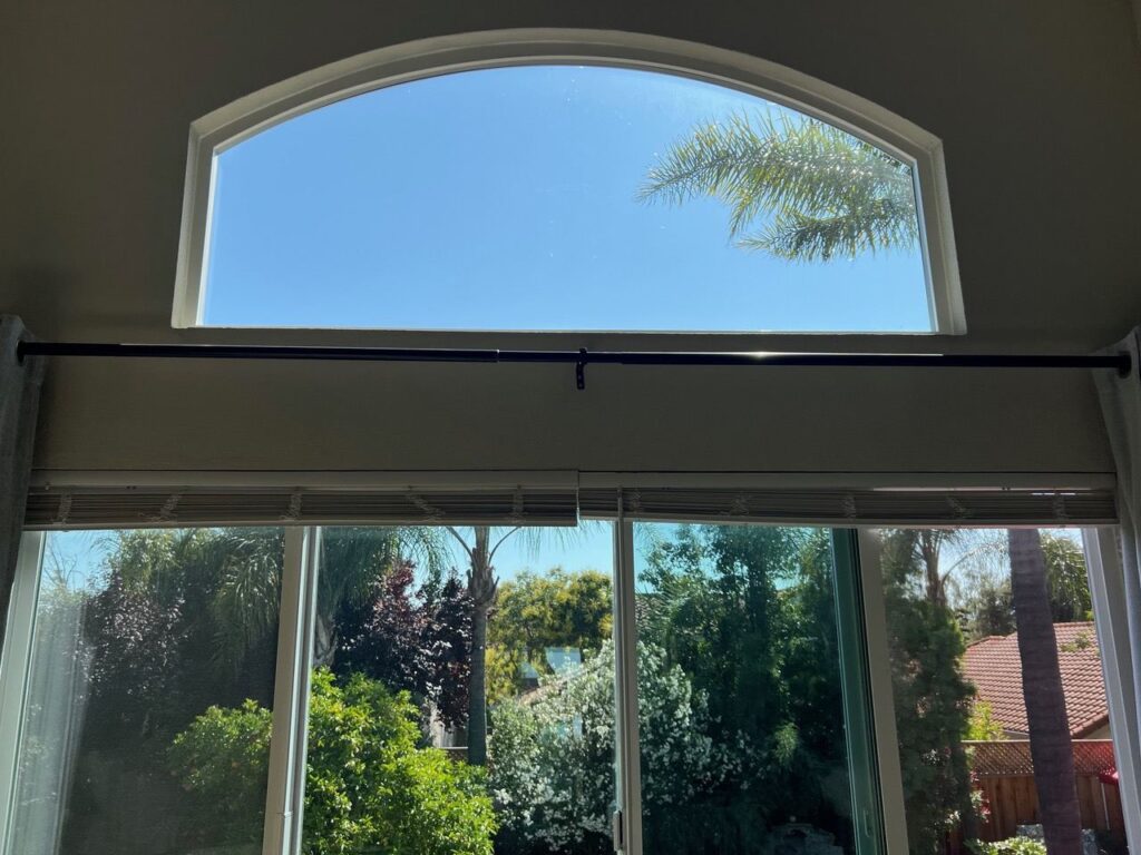 ArchWindow_Before Residential arch window before window tint application